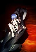 Rei in the Entry Plug